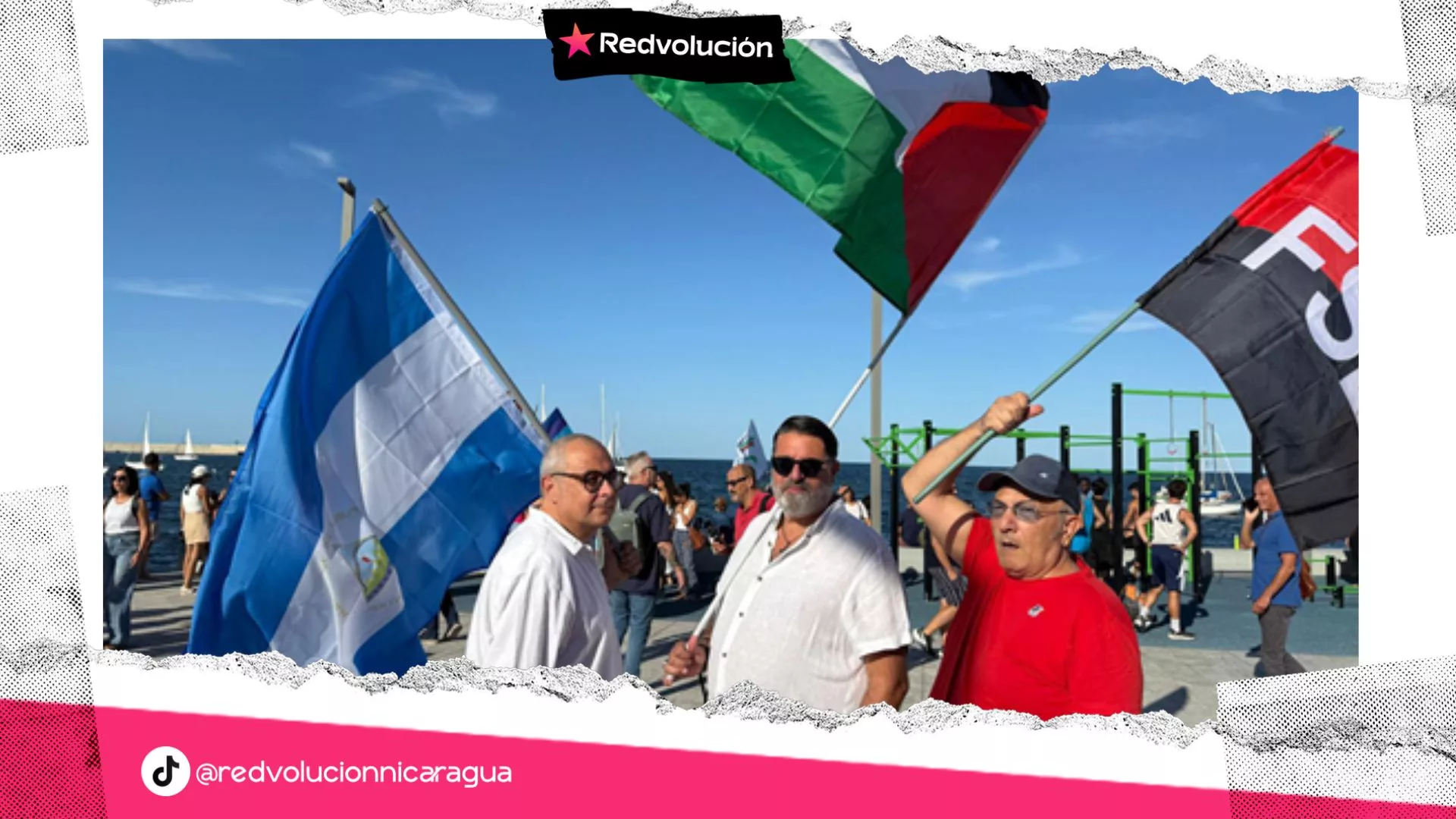 Solidaridad desde Italia: Amigos de Nicaragua participan en la Flotilla Global Sumud hacia Gaza