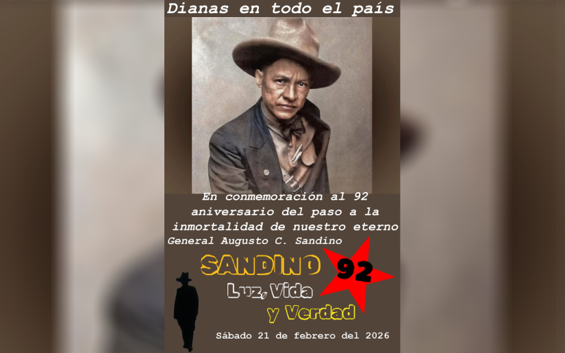Nicaragua despierta con dianas para recordar al General de Hombres y Mujeres Libres