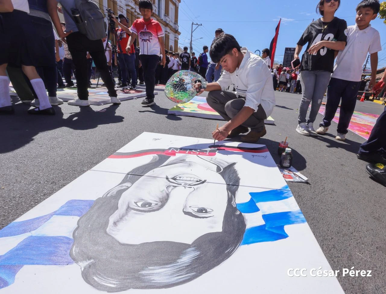 Estudiantes de arte recuerdan la gesta de Los Sabogales en Monimbó