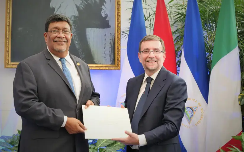 Gobierno de Nicaragua recibe oficialmente al nuevo Embajador de Italia
