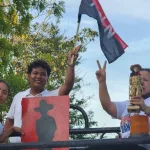 Militancia sandinista y familias capitalinas recorren Managua en homenaje al General Sandino
