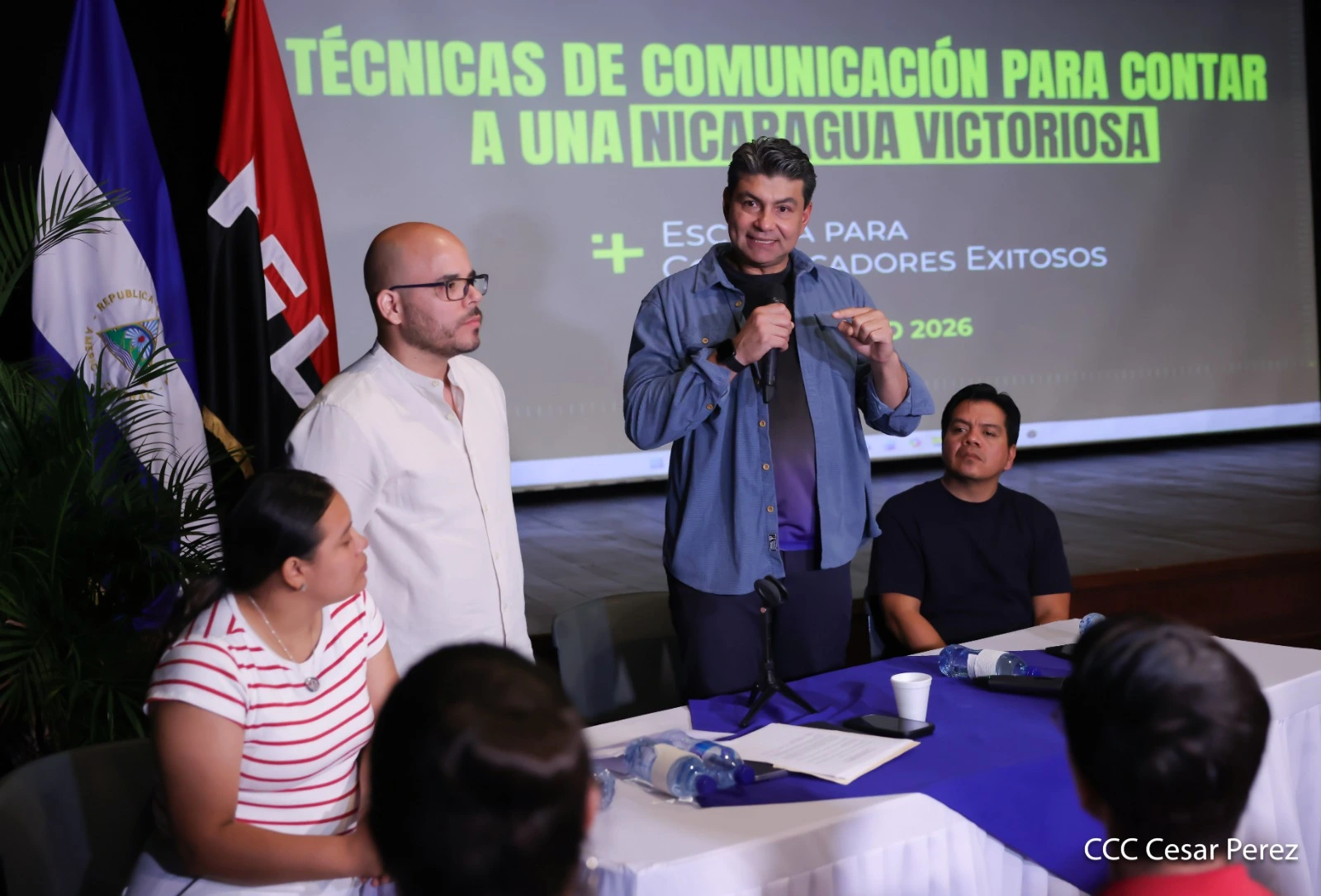 Abraham Istillarte y Ender Núñez inician capacitación e intercambio comunicacional en Nicaragua