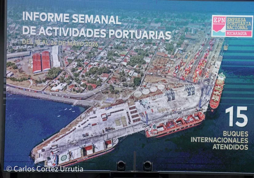 Puertos nicaragüenses movilizaron 132.594 toneladas métricas entre el 18 y el 24 de mayo
