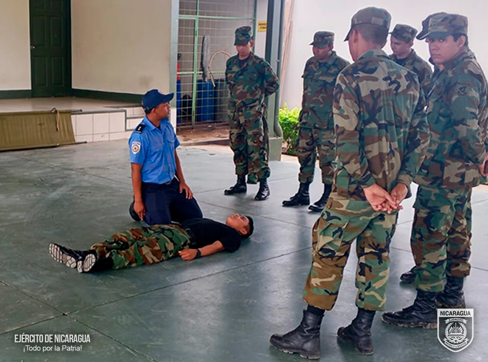 Ejército de Nicaragua y Bomberos Unidos realizan capacitación en primeros auxilios