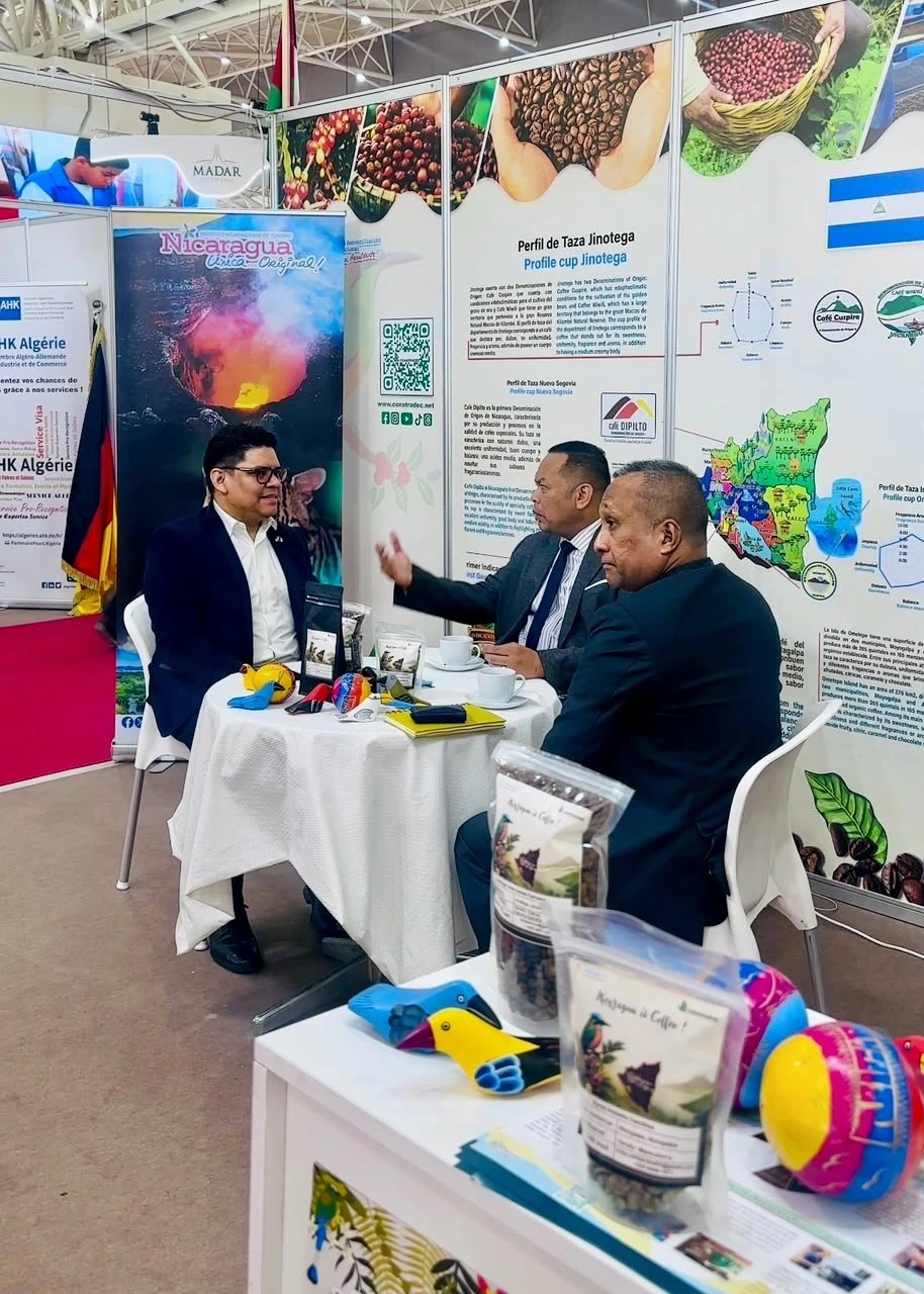 Café de Nicaragua conquista espacios en la principal feria comercial de Argelia