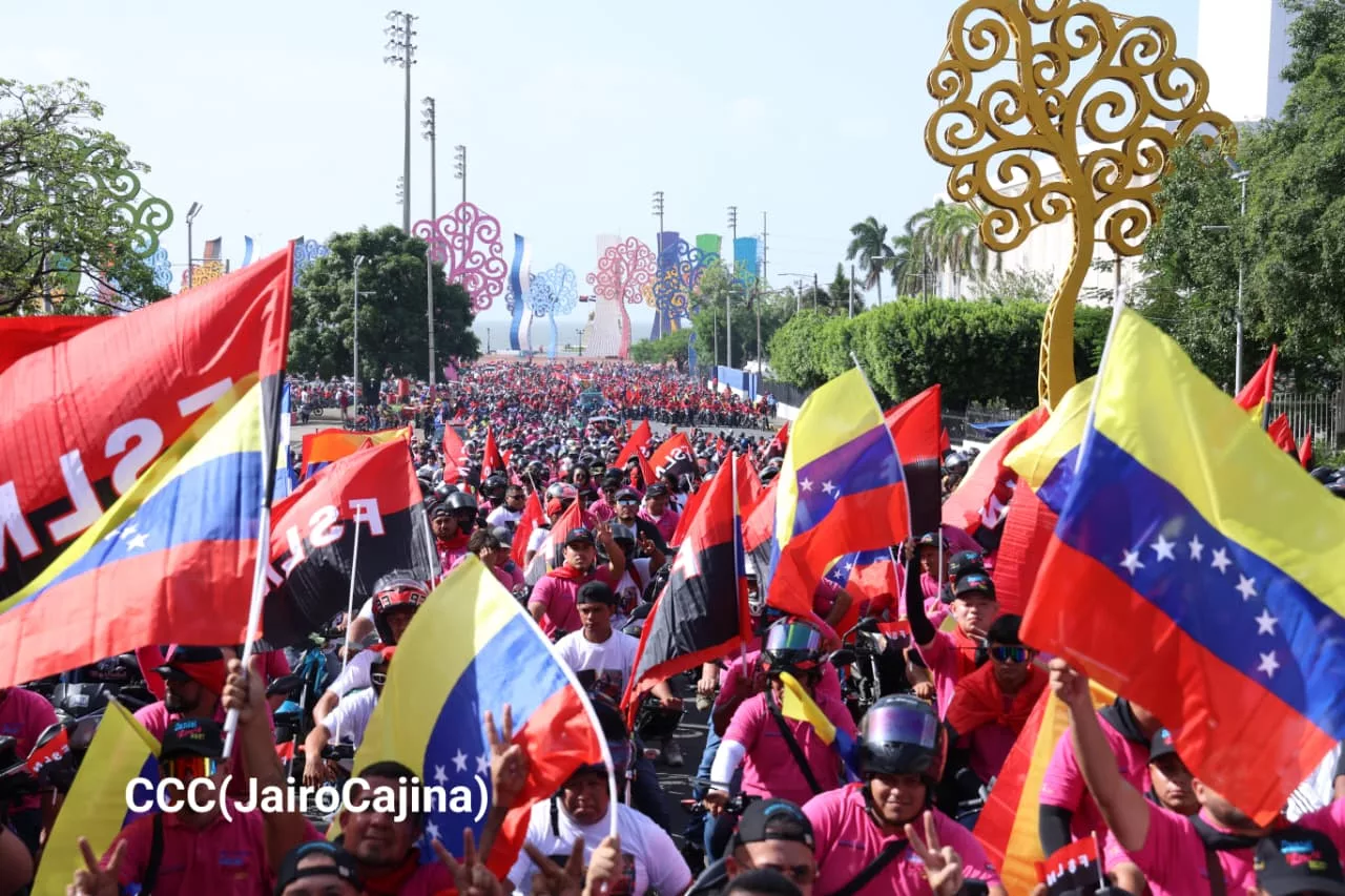 Caravana motorizada conmemora el Repliegue Táctico a Masaya en Diriomo