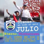 Dianas “TOD@S JUNT@S, TOD@S SANDINISTAS, SIEMPRE MÁS ALLÁ, NUESTRA VICTORIA ÉS LA PAZ!”