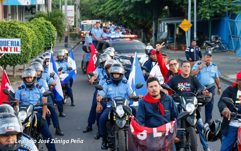Dianas y caravanas marcan el inicio de Julio Victorioso en Managua
