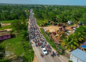 Caravanas revolucionarias llenan de alegría las calles de Puerto Cabezas, Waspam y Prinzapolka rumbo al 47/19