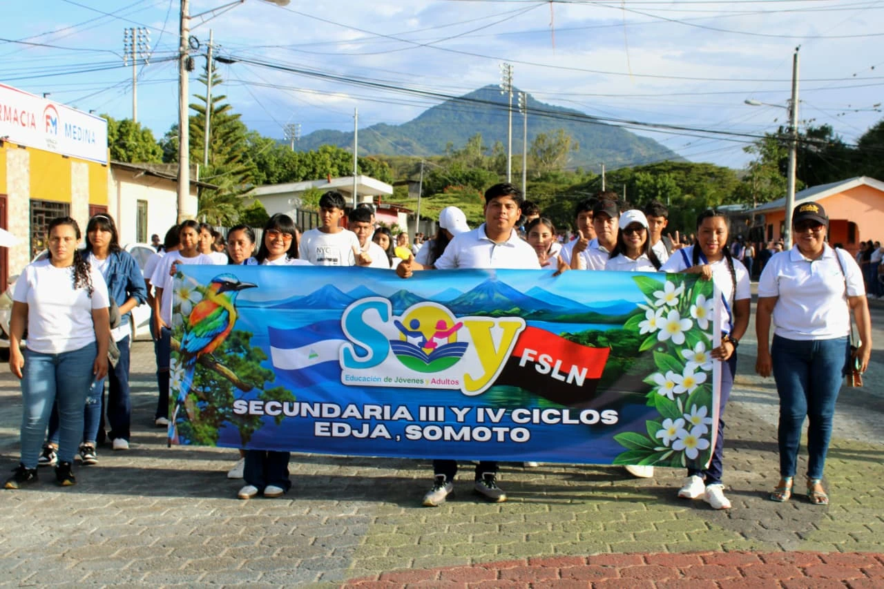 Desfile y acto conmemorativo en Somoto celebran 46 años de la Cruzada Nacional de Alfabetización