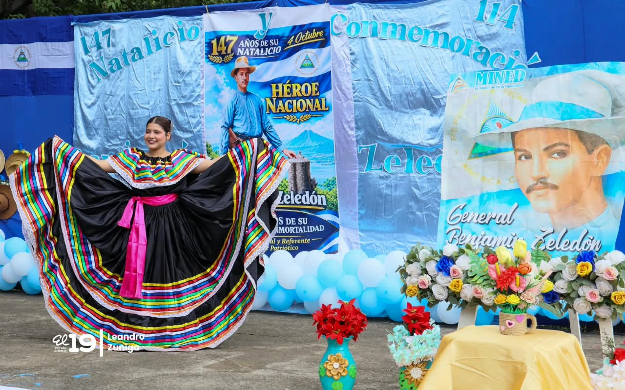 Comunidad educativa de Managua conmemora legado del General Benjamín Zeledón