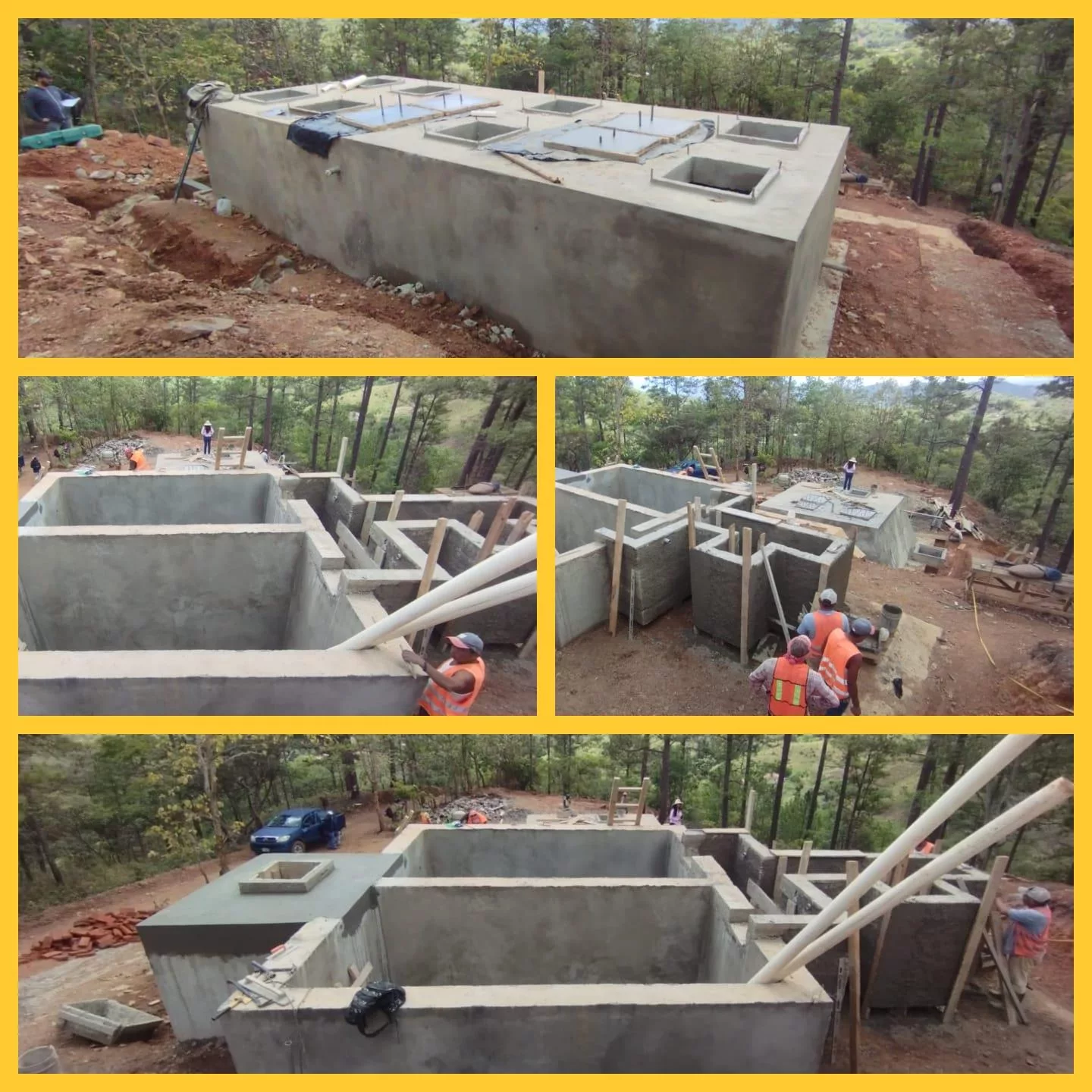 Avanza al 70% construcción del sistema de agua potable para tres comunidades de Santa María